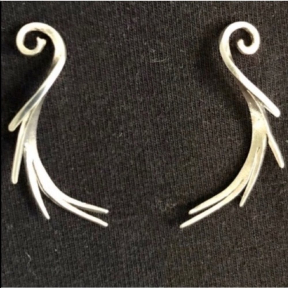 Hand made jewelers silver earrings